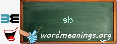 WordMeaning blackboard for sb